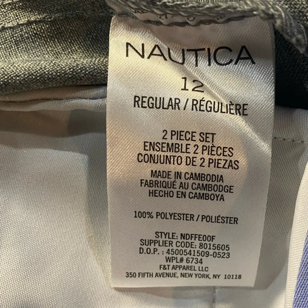 NWT Nautica Boys Grey Suit Holiday Special‎ Occasion Wedding